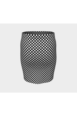 Micro Polka Dot Fitted Skirt - Objet D'Art