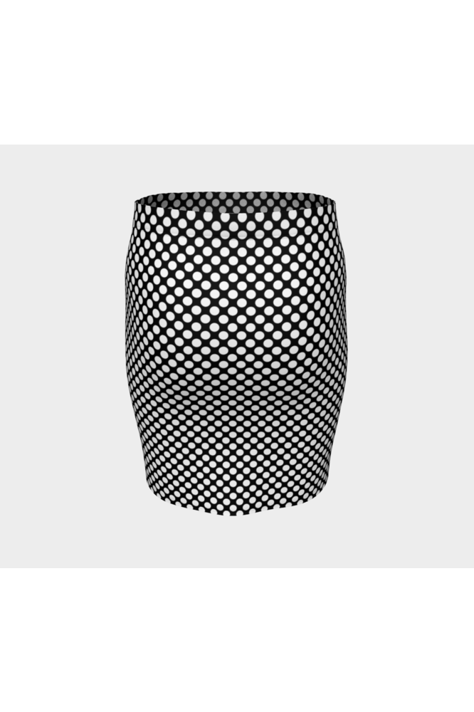 Micro Polka Dot Fitted Skirt - Objet D'Art