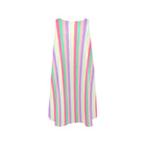 Multicolored Striped Sleeveless A-Line Pocket Dress - Objet D'Art