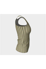 Gold Striped Fitted Tank Top - Objet D'Art