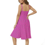 Sleeveless Square Neck Flare Hem Midi Dress - Objet D'Art