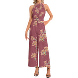 Tiger Lily Halter Neck Buckle Belted Jumpsuit - Objet D'Art
