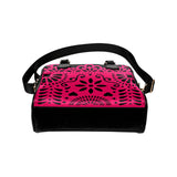 Red Pink Papel Picado Shoulder Handbag (Model 1634) - Objet D'Art