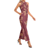 Tiger Lily Halter Neck Buckle Belted Jumpsuit - Objet D'Art