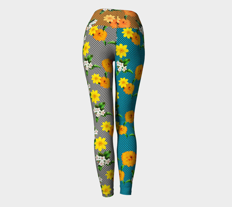 Tri-Colored Yoga Leggings - Objet D'Art