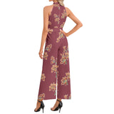 Tiger Lily Halter Neck Buckle Belted Jumpsuit - Objet D'Art