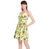 Spaghetti Strap Sleeveless Falred Hem Short Dress - Objet D'Art