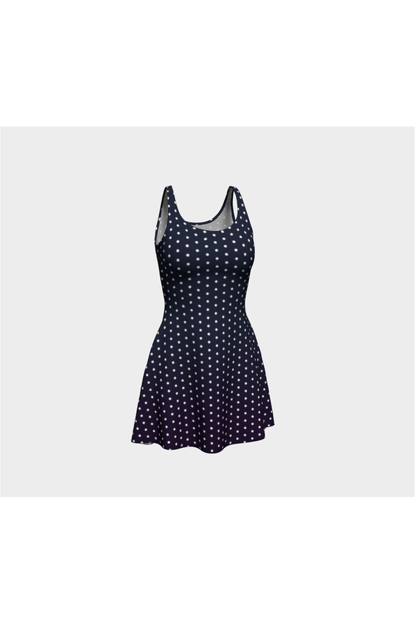 Plum Polka Dot Flare Dress - Objet D'Art