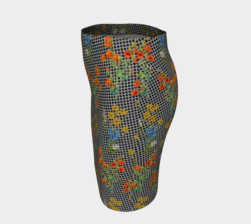Floral Network Fitted Skirt - Objet D'Art