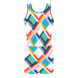 color moments print 2 All Over Print Vest Short Jumpsuit - Objet D'Art