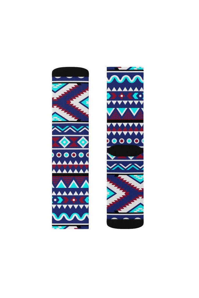 Aqua Aztec Sublimation Socks - Objet D'Art