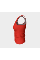Red Orange Fitted Tank Top - Objet D'Art