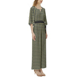 Gold Petal Dolman Sleeve Belted Wide Leg Jumpsuit - Objet D'Art