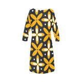 pet pat print Rhea Loose Round Neck Dress(Model D22) - Objet D'Art