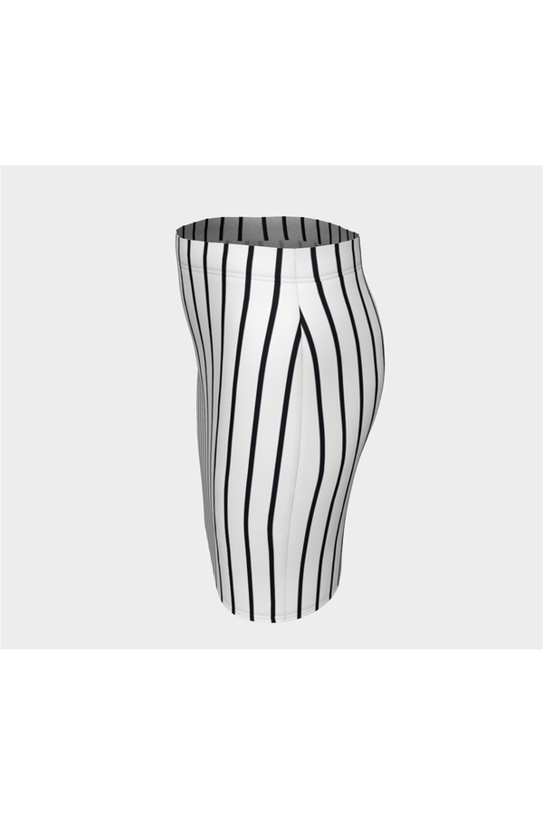 Blue Stripe Fitted Skirt - Objet D'Art Online Retail Store