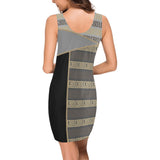 key greek bronze print 2A Medea Vest Dress (Model D06) - Objet D'Art