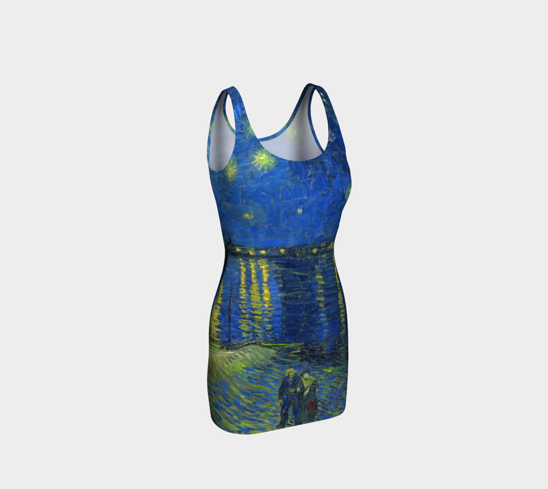 Starry Nights Over The Rhone Bodycon Dress - Objet D'Art