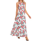 Ruffle Hem Halter Neck Maxi Dress - Objet D'Art