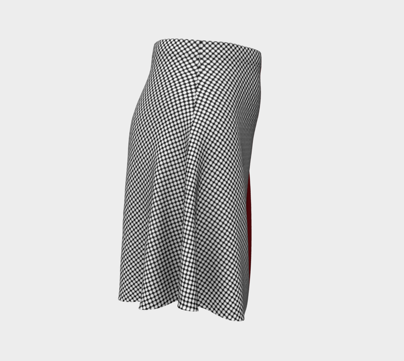 Two Tone Polka Dot Flare Skirt - Objet D'Art