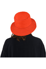 Retro Orange Unisex Summer Bucket Hat - Objet D'Art