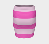 Fuchsia Striped Fitted Skirt - Objet D'Art