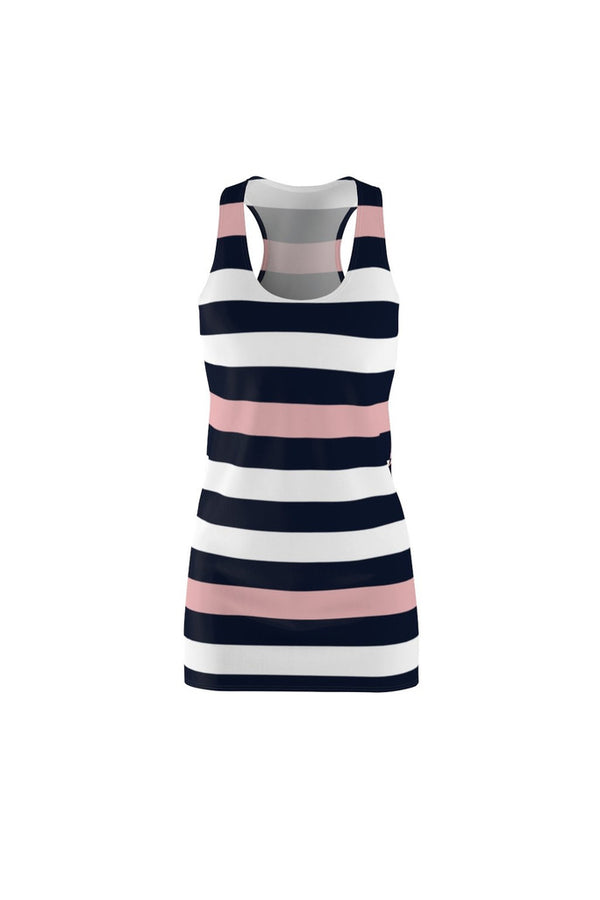 Pink Stripes Women's Racerback Dress - Objet D'Art