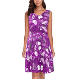 butterfly print 2 a Chryseis Sleeveless Pleated Dress(Model D07) - Objet D'Art