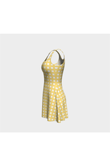 Yellow Gingham Flare Dress - Objet D'Art