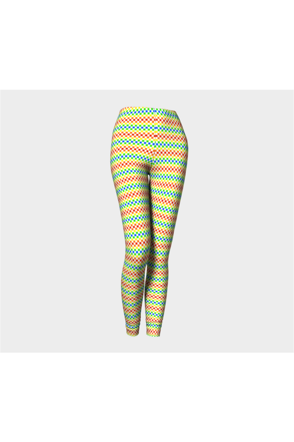 Rainbow Checkered Premium Leggings - Objet D'Art