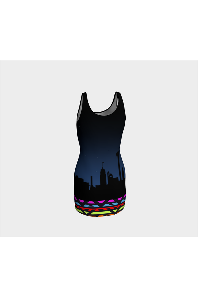 San Antonio at Night Bodycon Dress - Objet D'Art