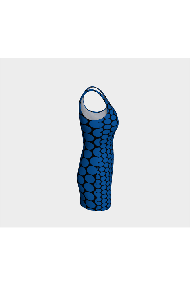 Blue Oval Time Bodycon Dress - Objet D'Art