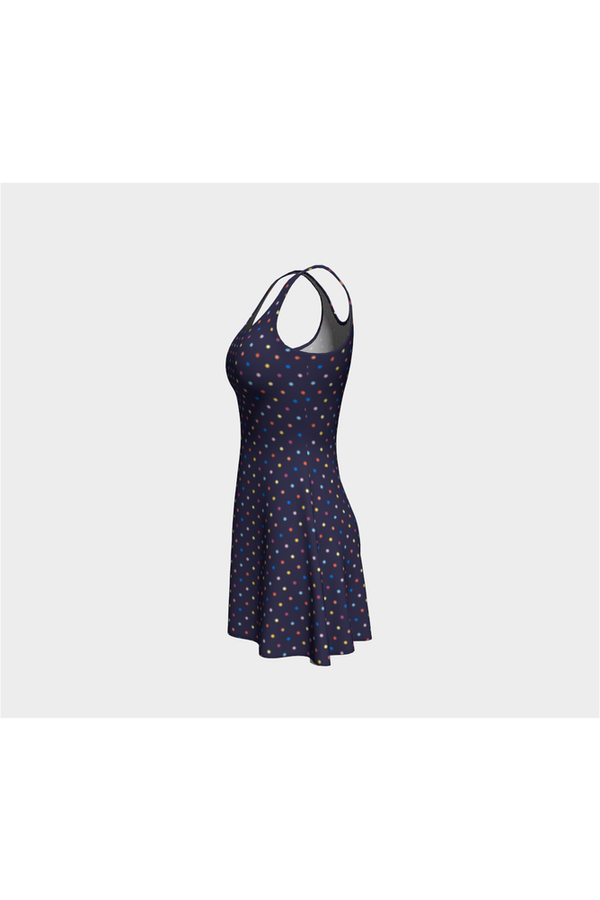 Colored Polka Dot Flare Dress - Objet D'Art