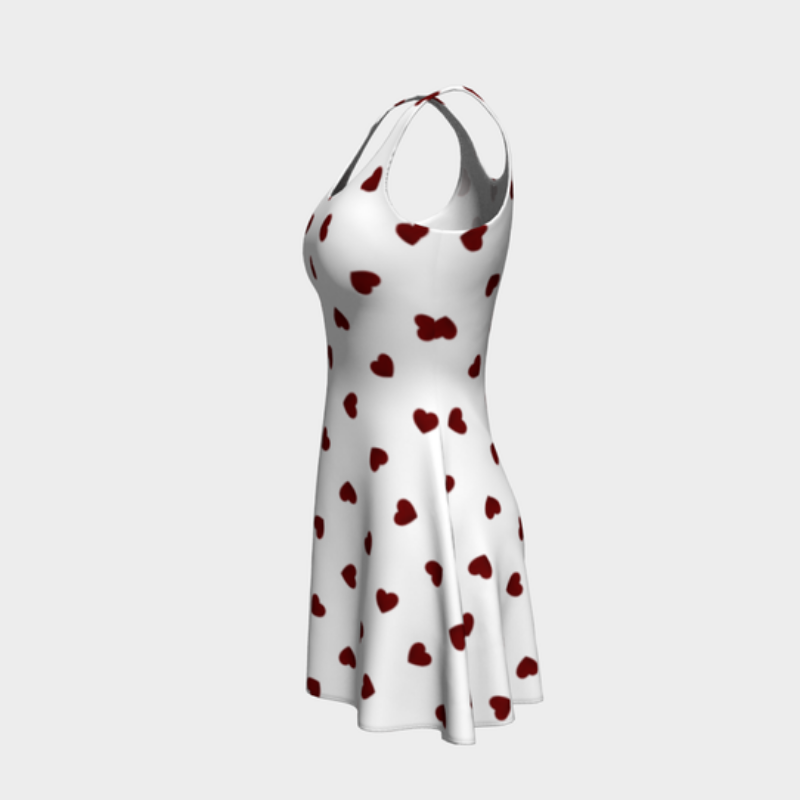 Hearts Flare Dress - Objet D'Art