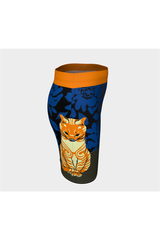 Feline in the Flowers Fitted Skirt - Objet D'Art