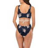 cheribum navy sky print Cross String Bikini Set (Model S29) - Objet D'Art