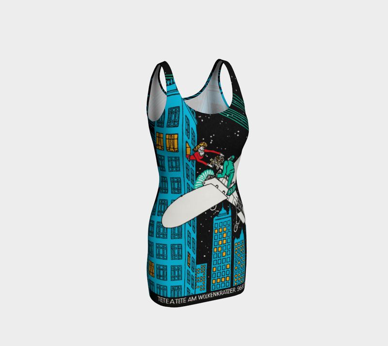 Tête á Tête on the 968th Floor Bodycon Dress - Objet D'Art