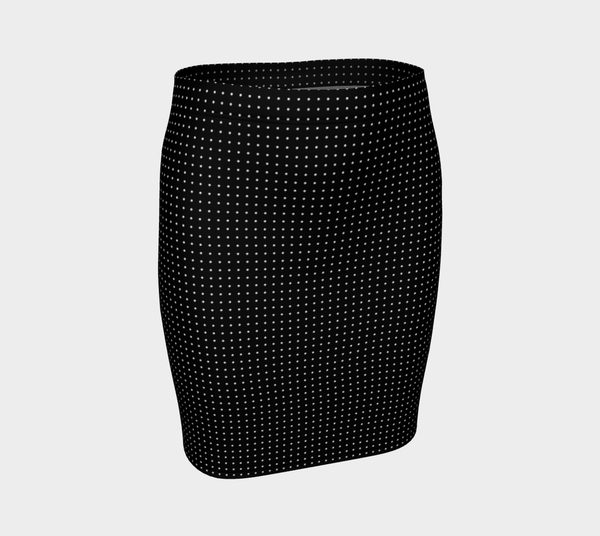 Micro Polkadot Fittid Skirt - Objet D'Art