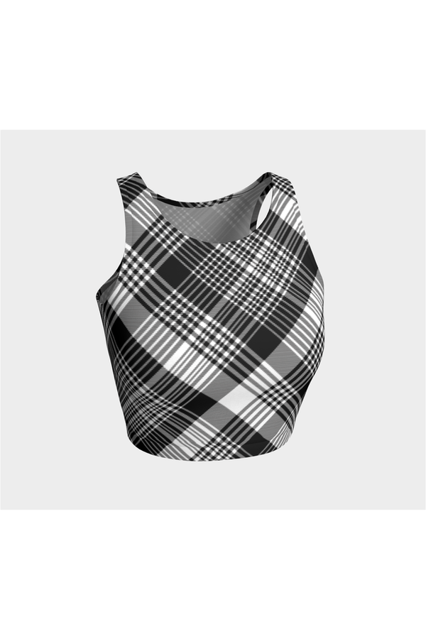 Black Plaid Athletic Top - Objet D'Art