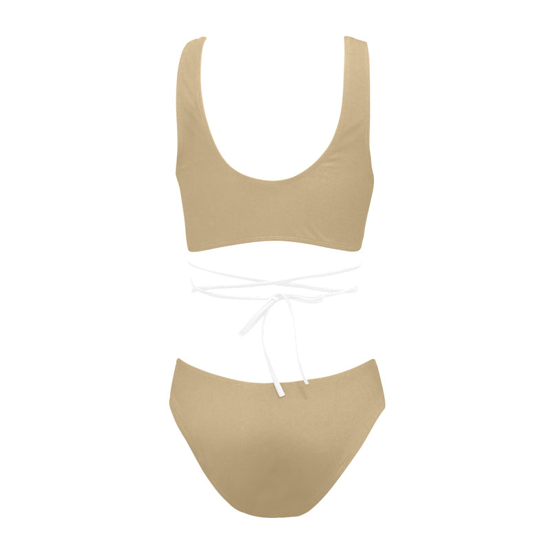 lark solid print 2 Cross String Bikini Set (Model S29) - Objet D'Art