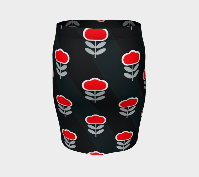Floral Fitted Skirt - Objet D'Art