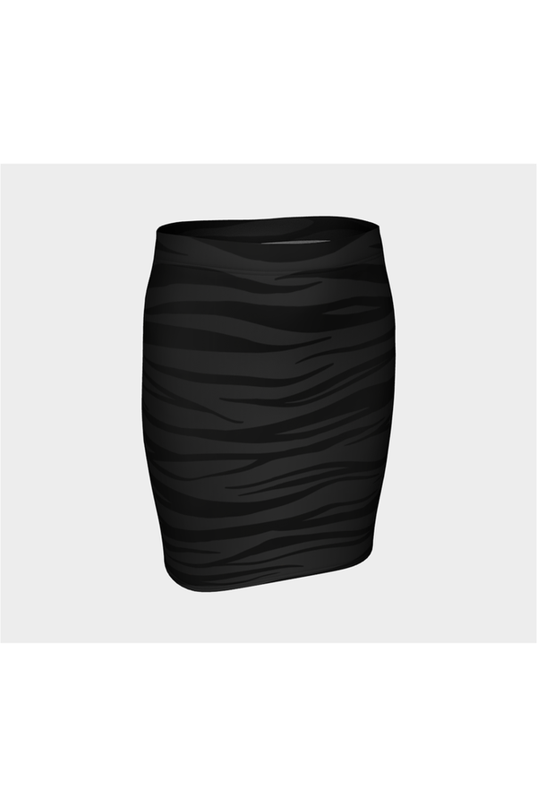 Dark Gray Fitted Skirt - Objet D'Art