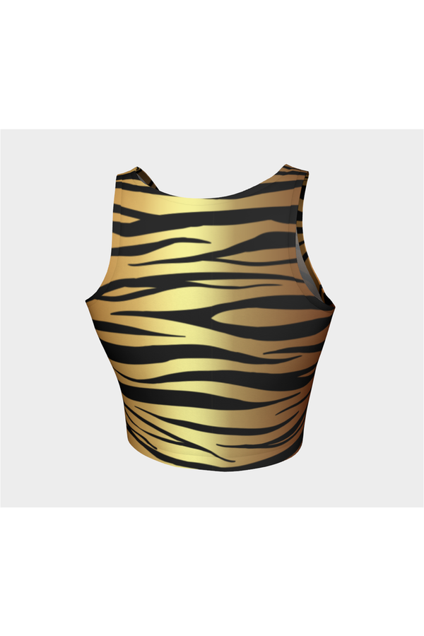 Golden Tiger Print Athletic Top - Objet D'Art