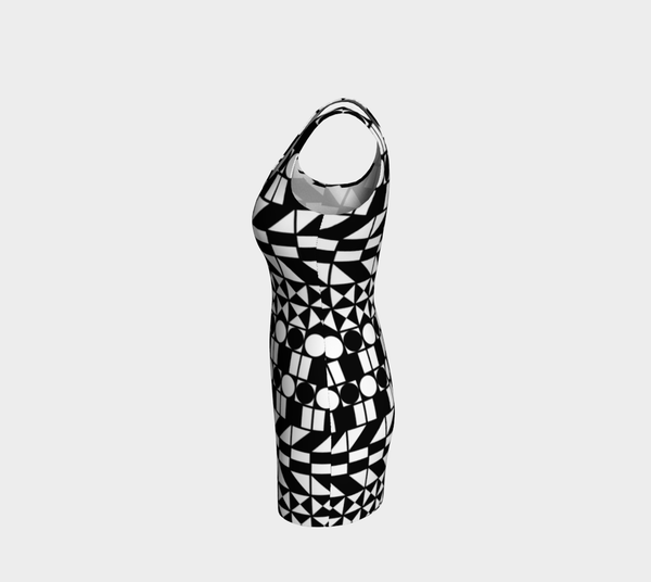 Geo Fun Bodycon Dres - Objet D'Art