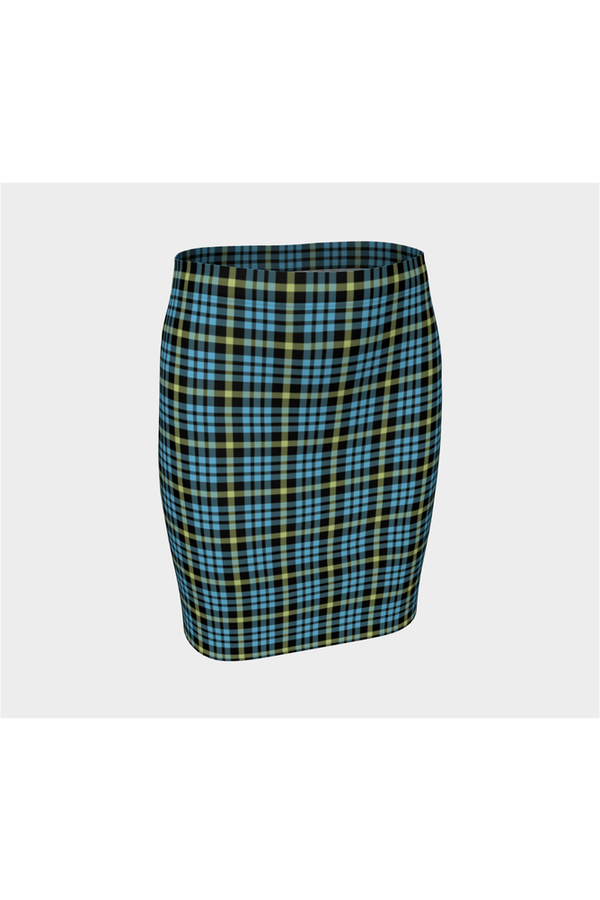 Blue Butterfly Fitted Skirt - Objet D'Art