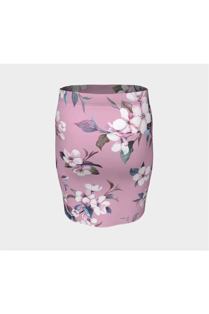 Pink Floral Fitted Skirt - Objet D'Art
