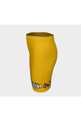 Golden Perch of Birds Fitted Skirt - Objet D'Art