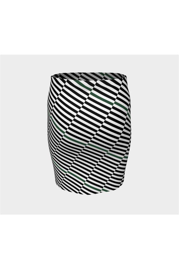 Running Bars Fitted Skirt - Objet D'Art