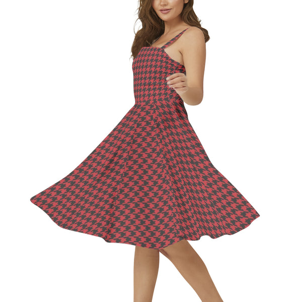 Sleeveless Square Neck Flare Hem Midi Dress - Objet D'Art