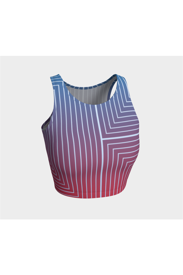 Anaglyphic Matrix Athletic Crop Top - Objet D'Art
