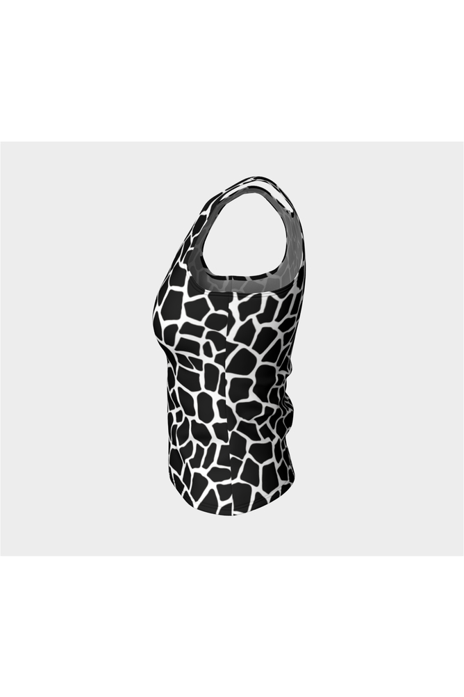 Giraffe Print Fitted Tank Top - Objet D'Art